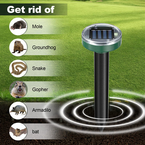 Tirgo 12PCAK groundhog repellent stake protects garden beds from burrowing.
