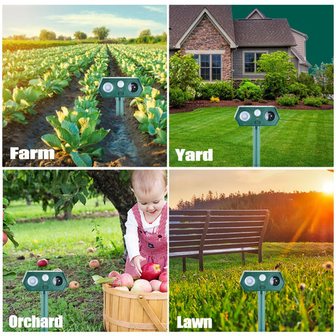 Tirgo garden protection use case, showcasing plant area defense around beds and shrubs.