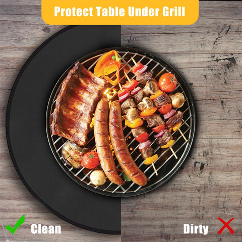 Tirifer fire pit mat with anti-slip backing guarding patio from sparks