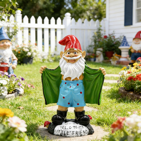 Tirifer garden gnome displayed in yard brings personality and smiles