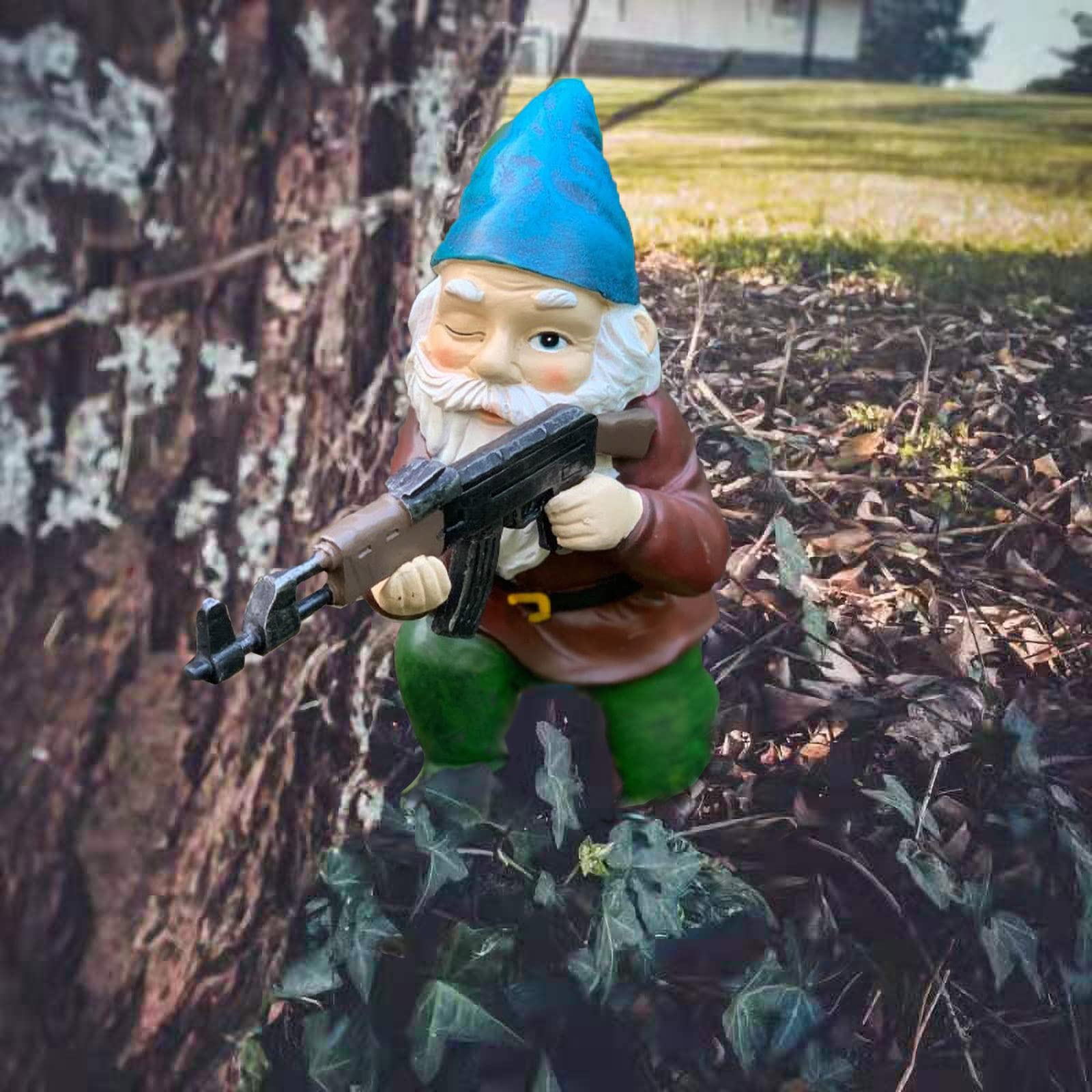 Tirifer guard gnome soldier outdoor decor adds playful sentinel vibe to your yard.