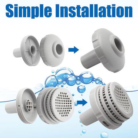 TIROAR 25022E inlet strainer connector pair fits 1.25 inch hoses for secure connections.