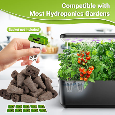 TISOHUGO seed pods installed in a square basket illustrating quick, easy replacements.