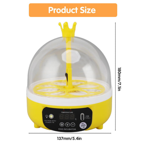 Tissting mini incubator shows automatic temperature control for stable hatch conditions