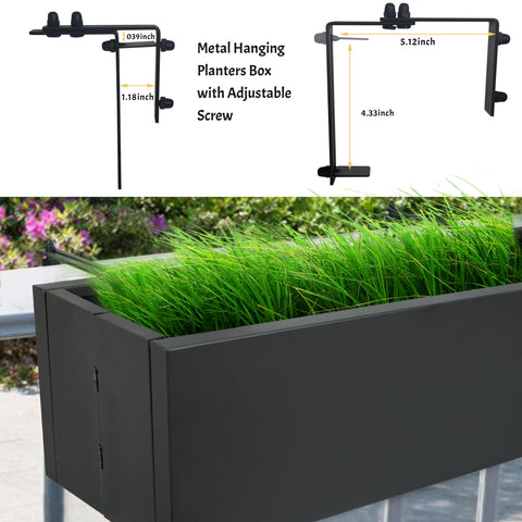 TISUWING adjustable railing bracket close-up, demonstrates width and height adjustability.