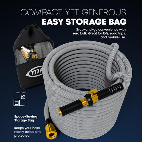 Titan smart diameter technology adjusts flow under pressure for efficiency.