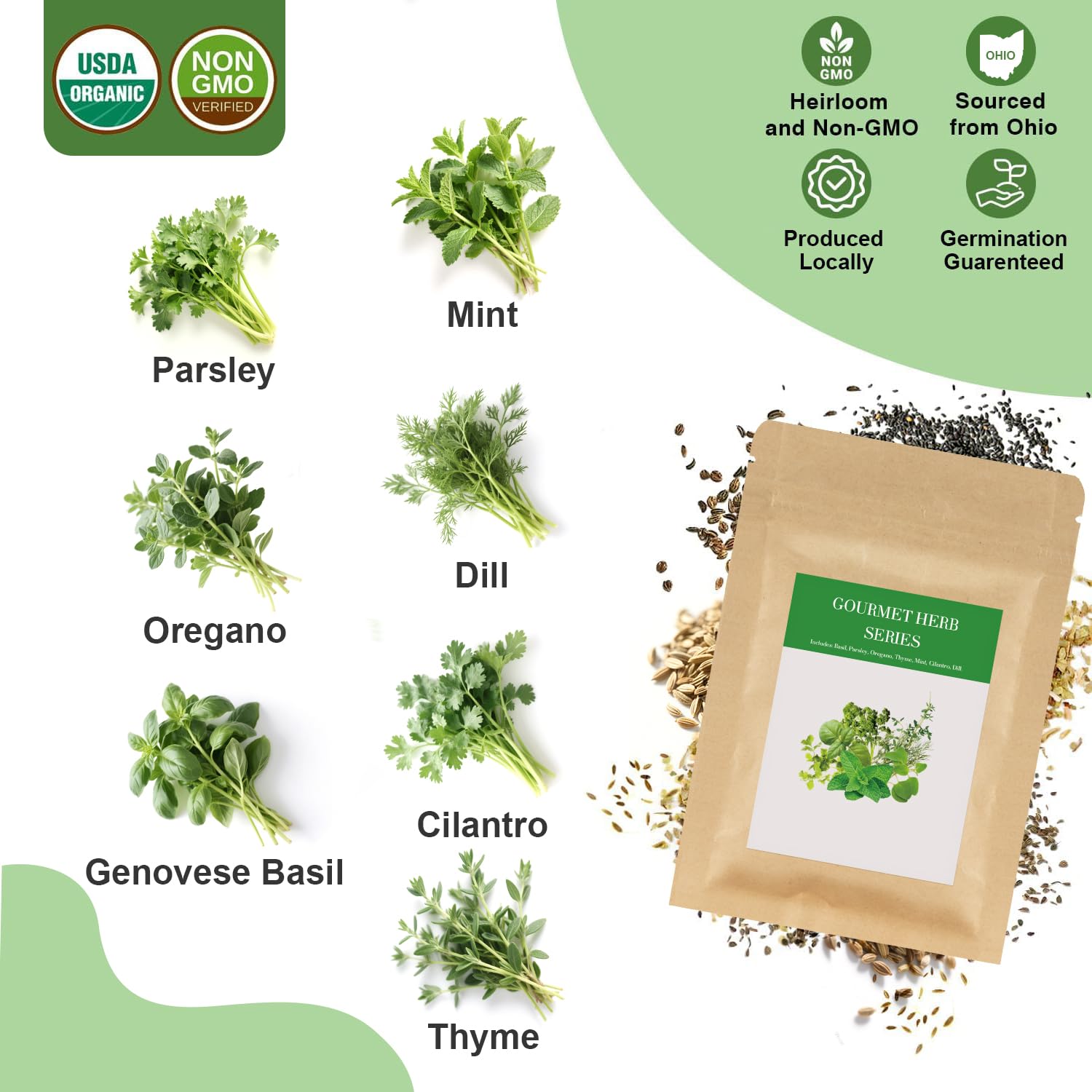 TitaniX gourmet seed pod kit parsley—bright aroma for garnish and flavor.
