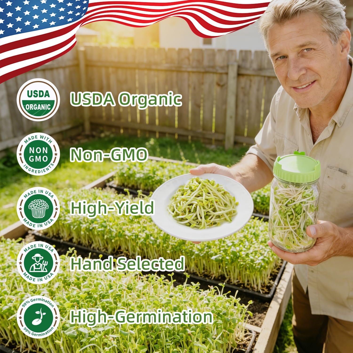 TitaniX resealable bag closeup showing seed freshness and easy storage.