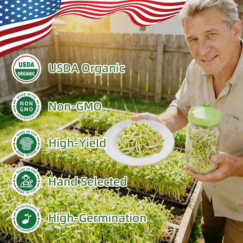 TitaniX resealable bag closeup showing seed freshness and easy storage.