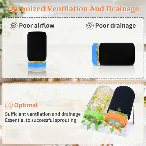 TitaniX drain tray helps quick drainage and air circulation for clean setup