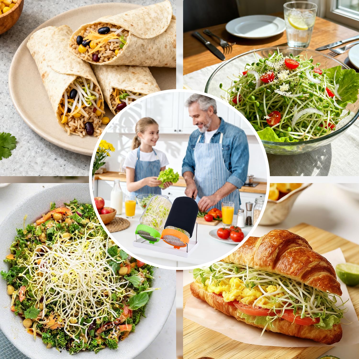 TitaniX reusable kit, dishwasher-safe, lowers daily sprouting setup cost