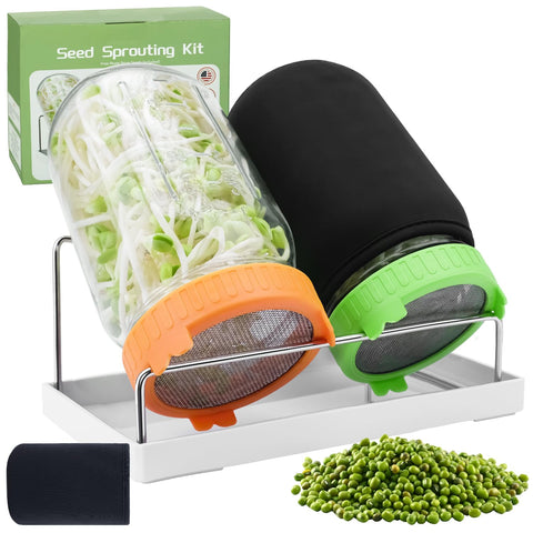 TitaniX seed sprouting kit overview showing a complete at-home sprouting setup for healthy homegrown sprouts