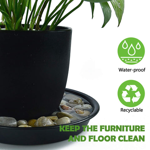 TITE 3-pack plant saucer durable PP plastic for long-lasting use.