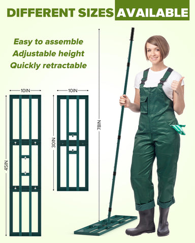 TITECK lawn leveling rake 30x10-inch, perfect for quick backyard leveling tasks