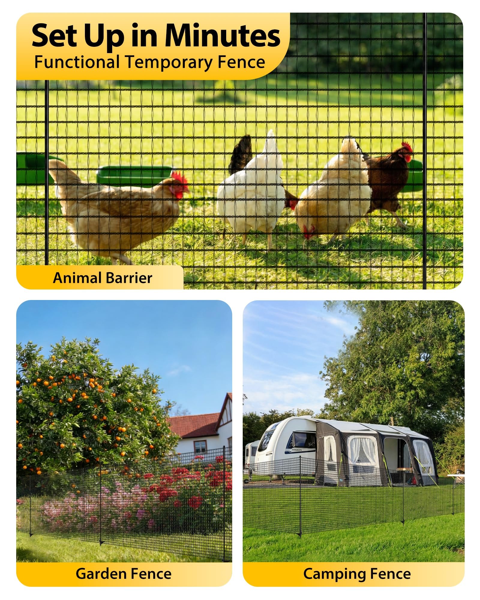 TITECK multi-use outdoor fence serves as snow and pool safety barrier.