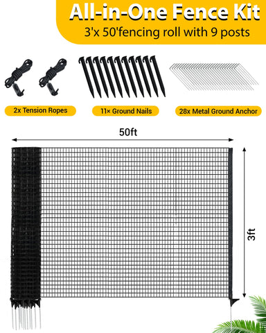 TITECK plastic fencing mesh at 3ft height for pet containment