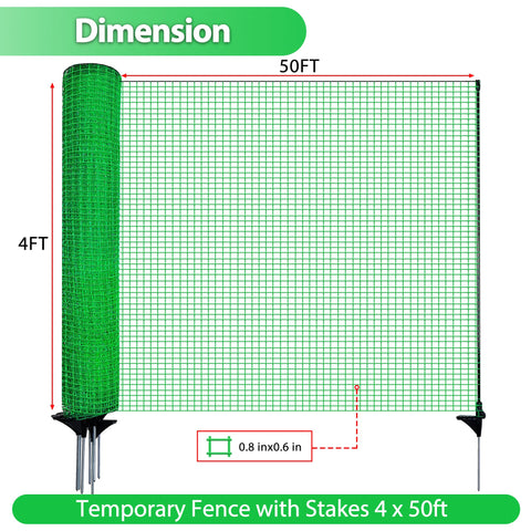 TITECK plastic fencing mesh 50 ft for versatile garden barriers