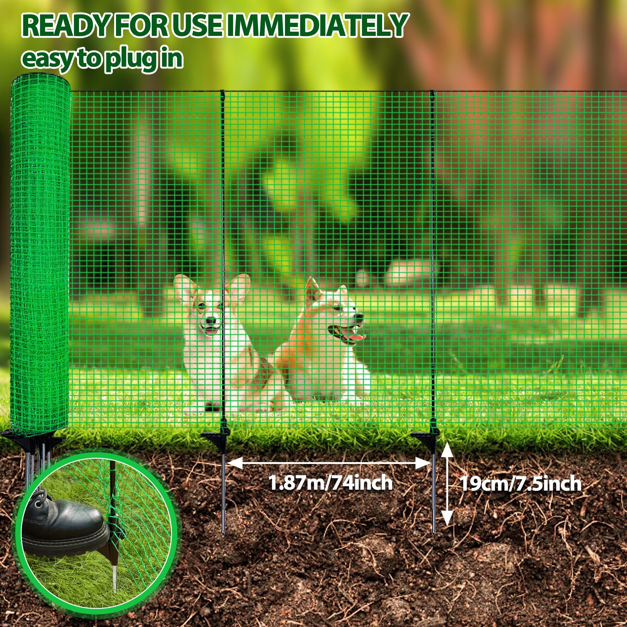 TITECK portable yard fence is reusable and easy to store between seasons.