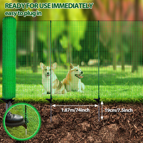 TITECK portable yard fence is reusable and easy to store between seasons.