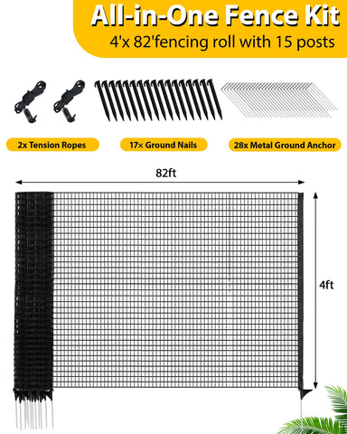 TITECK step-in fiberglass posts fixed into ground for secure boundaries.