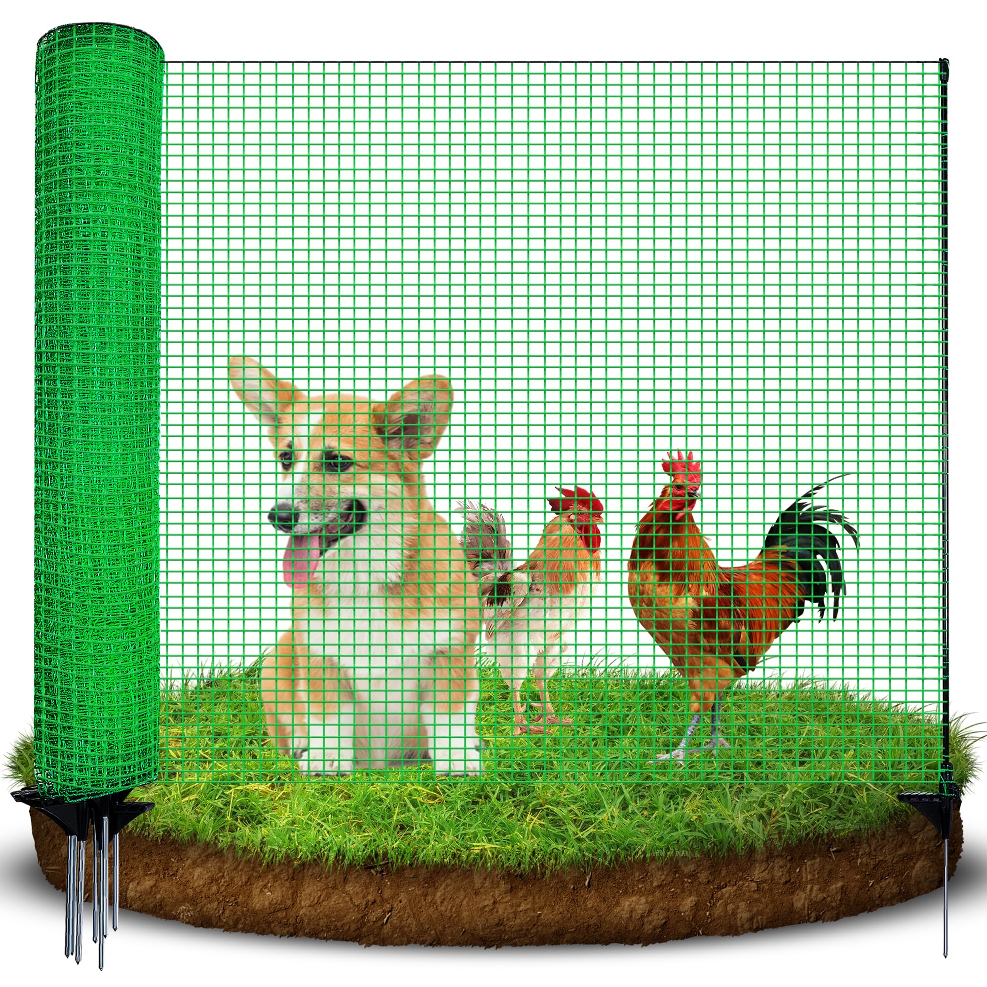 TITECK temporary fence posts step-in enable quick, tool-free installation in your yard.