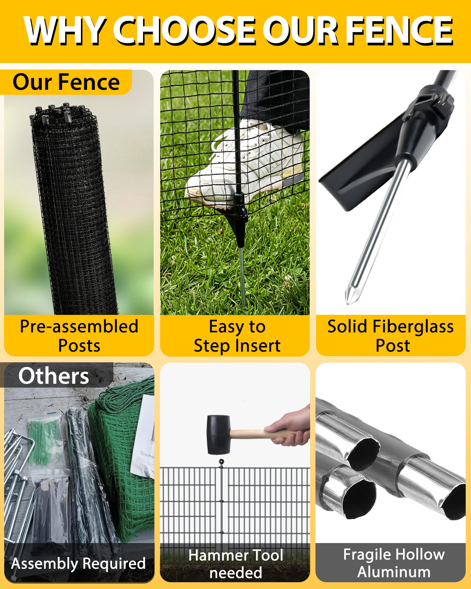 TITECK UV-resistant plastic mesh provides durable, reusable animal barriers.