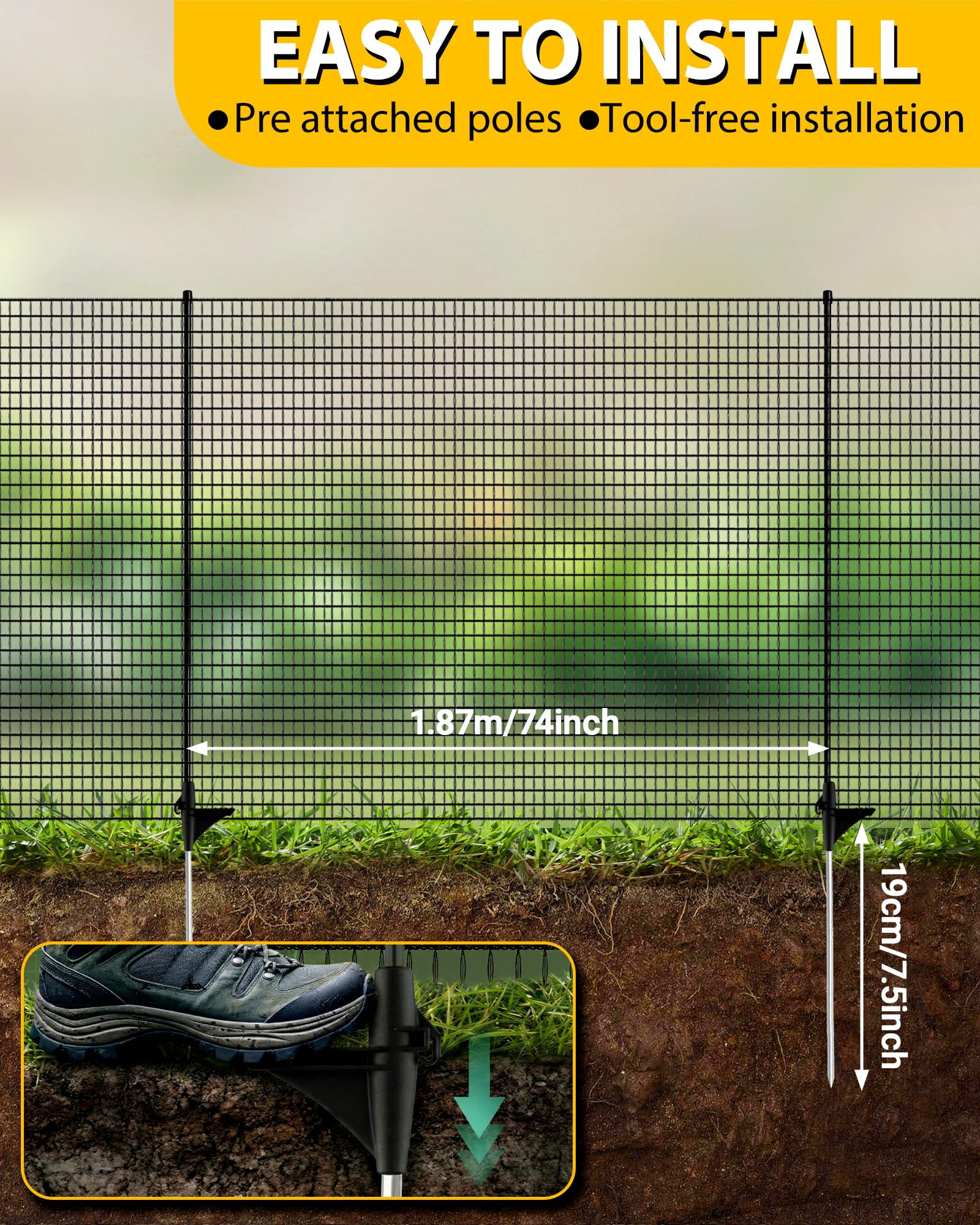 TITECK windbreak rope adds stability along the fence line