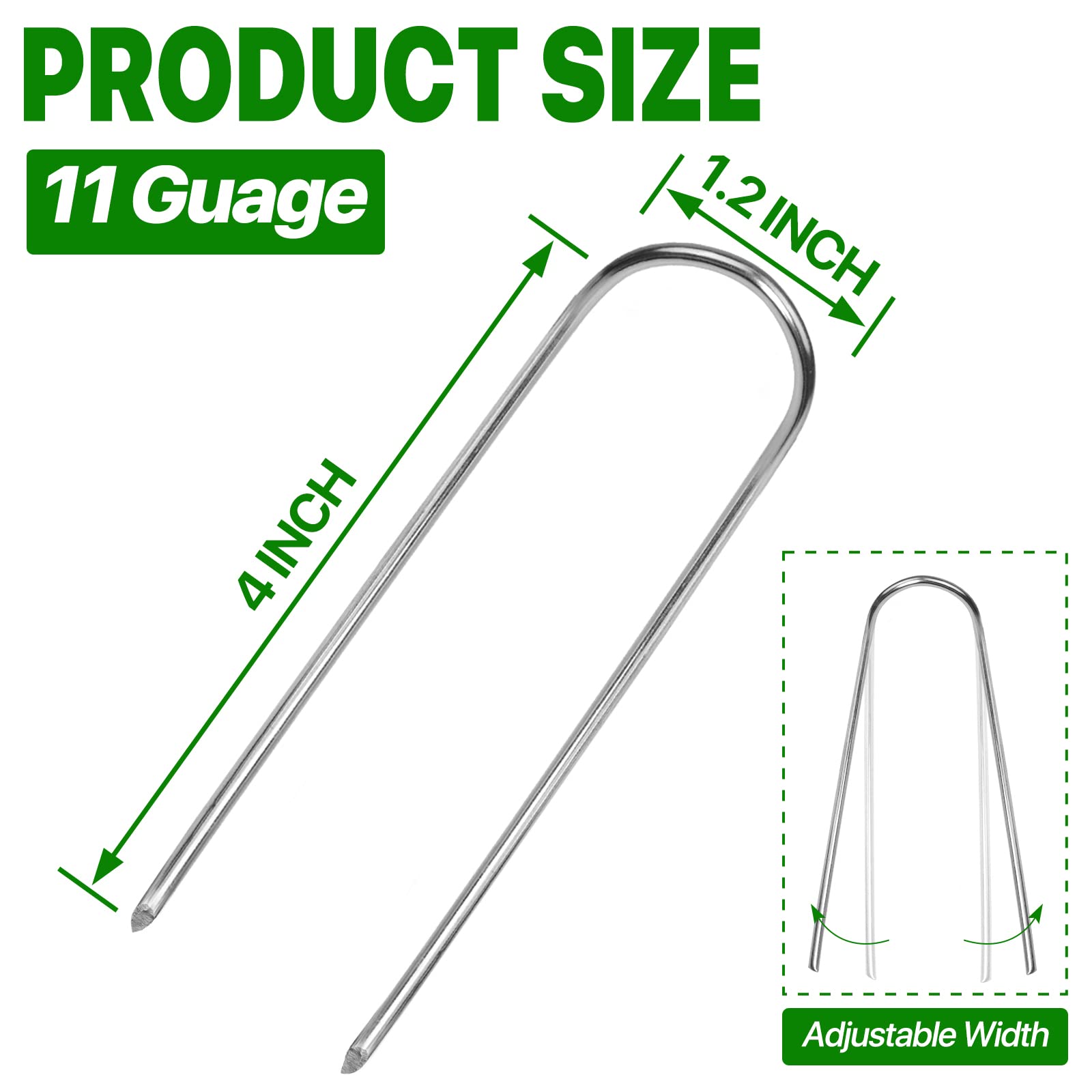 TiTifield 11-gauge galvanized stakes resist rust for lasting landscape support.