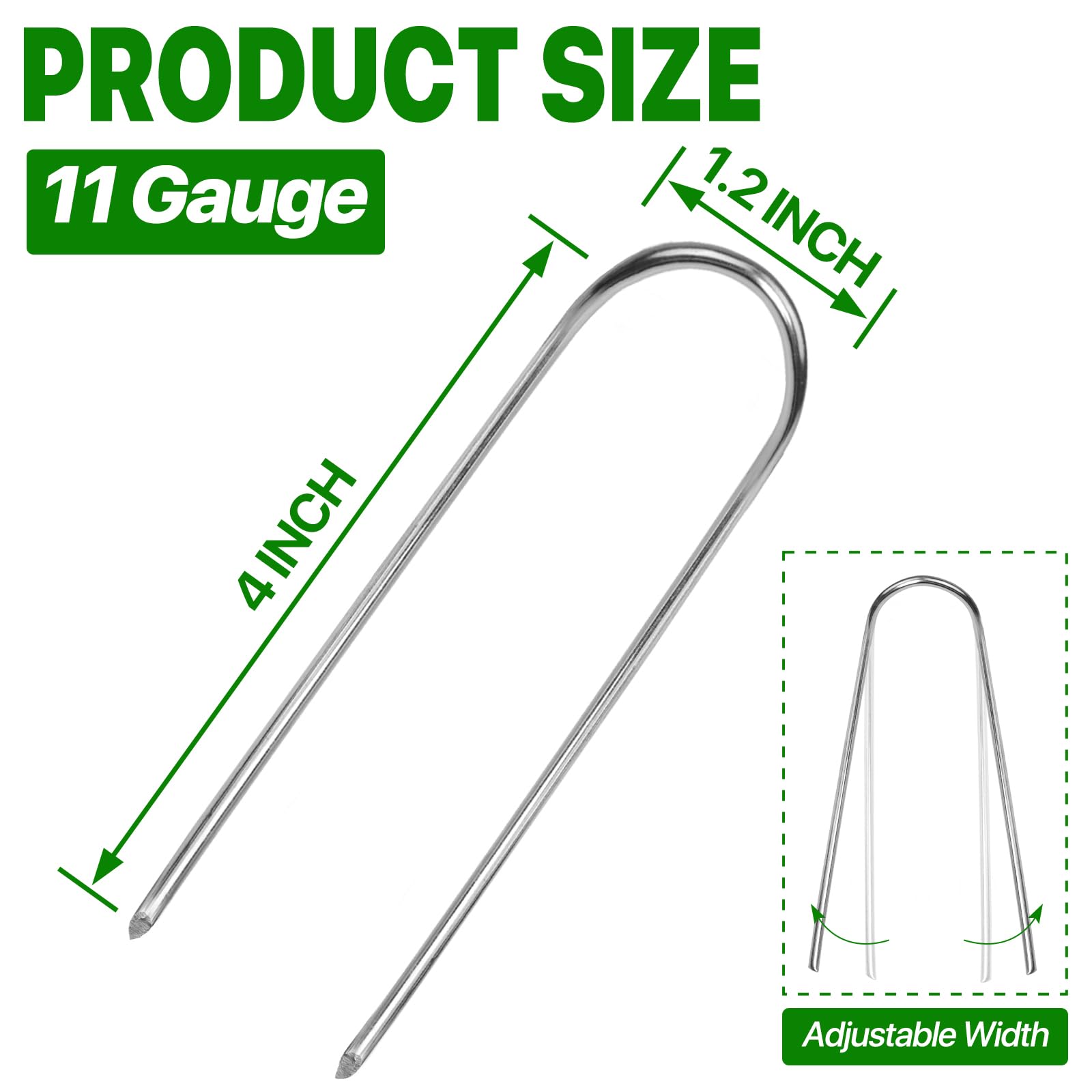 TiTifield 11ga galvanized stakes for durable, rust-resistant lawn installations