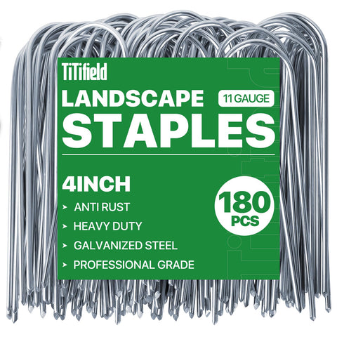 TiTifield galvanized staples prevent bending for reliable groundswork.