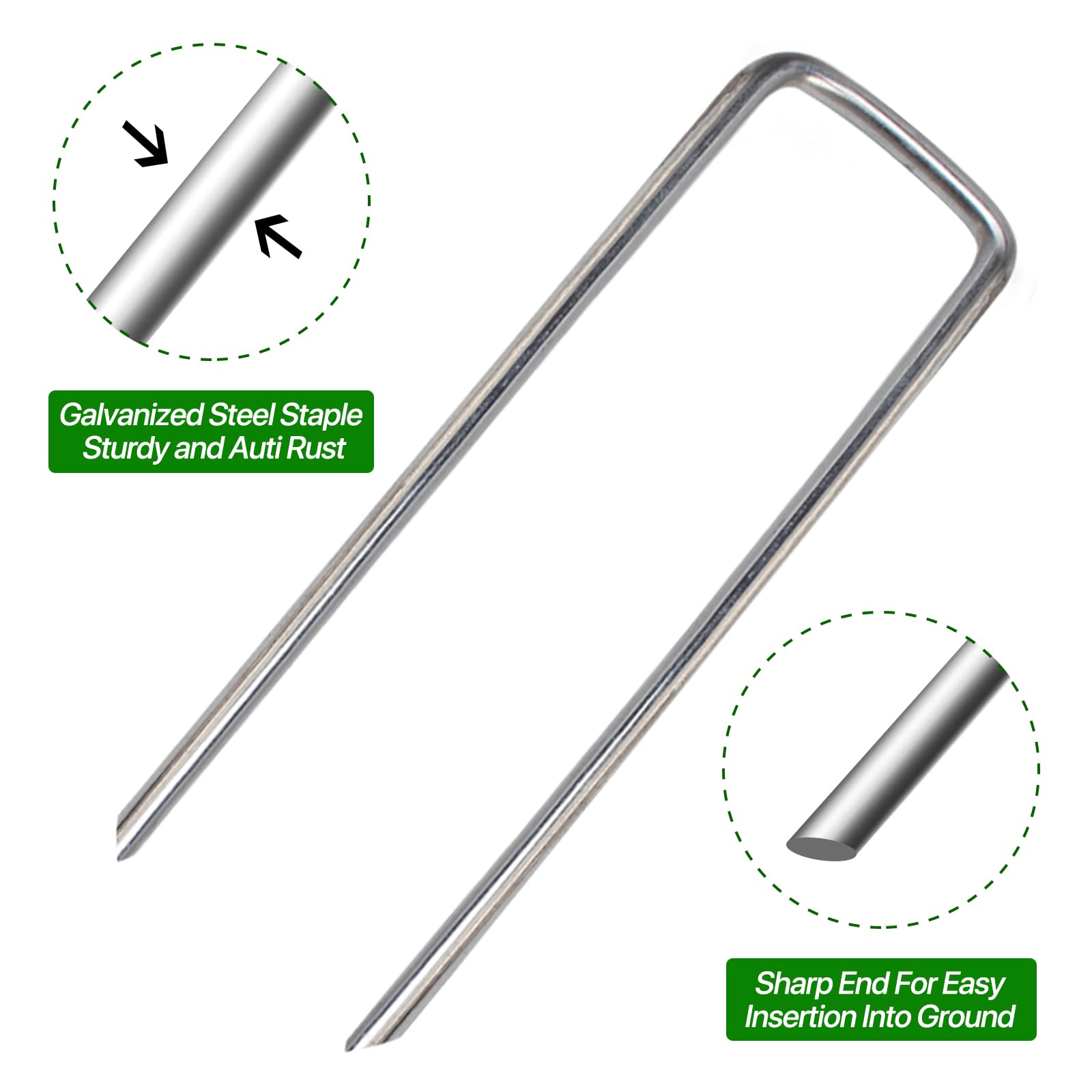 Galvanized TiTifield steel stake highlighting durability and rust resistance