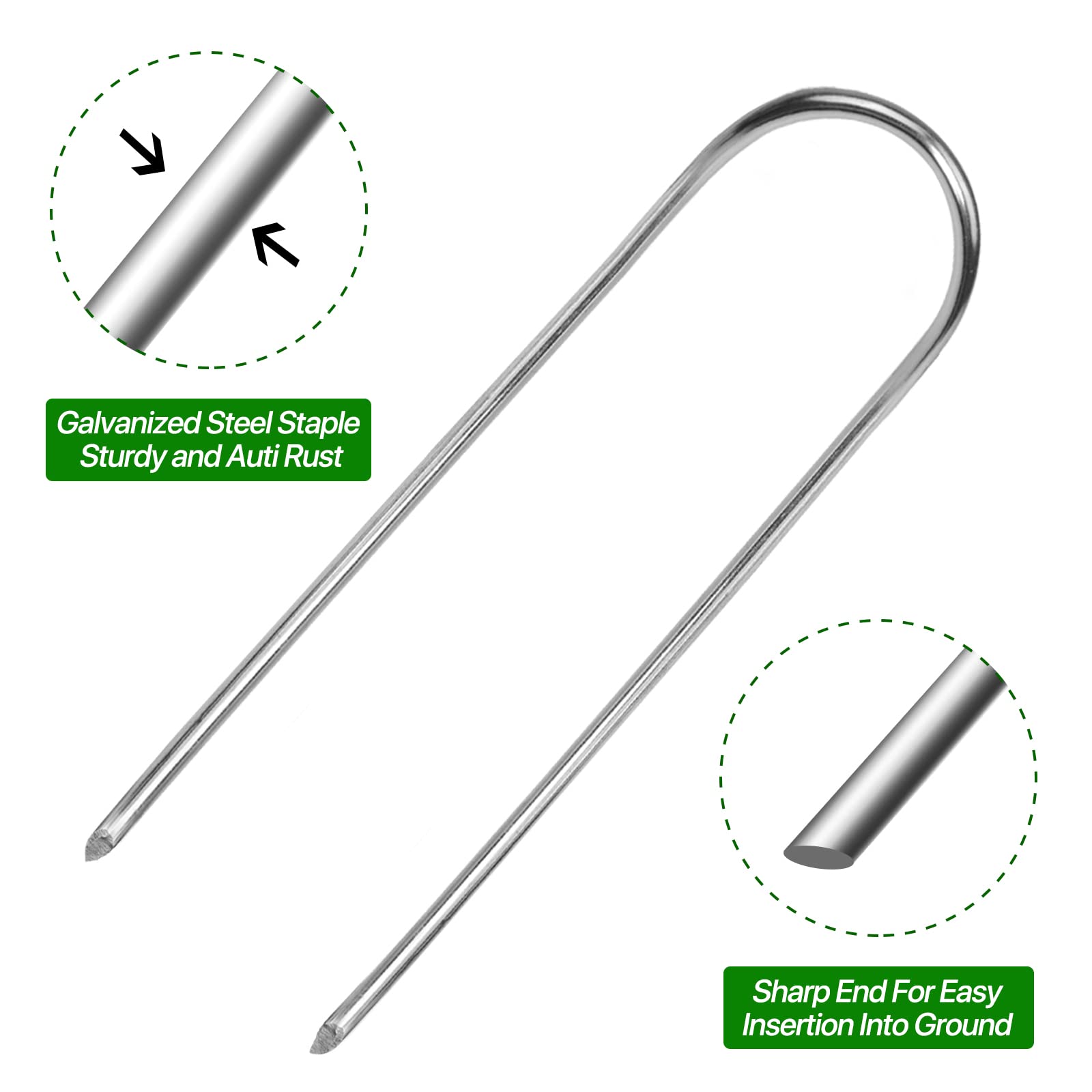 TiTifield irrigation tubing stakes neatly securing hoses around garden beds