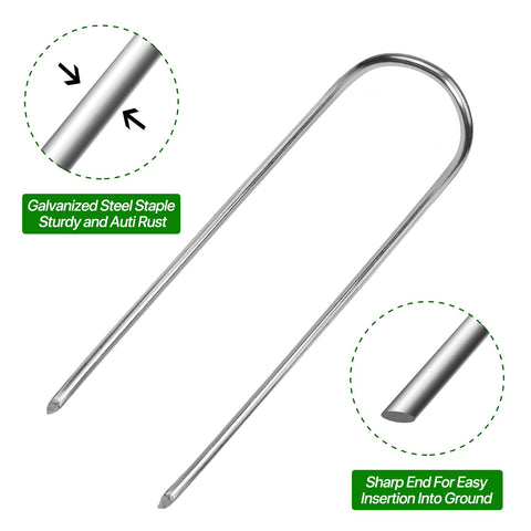 TiTifield irrigation tubing stakes help route hoses and secure barriers.