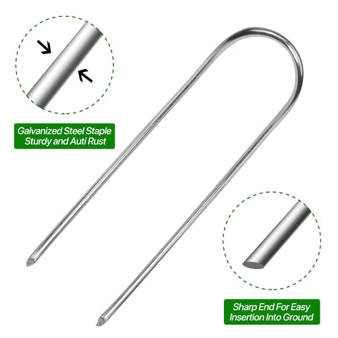 TiTifield irrigation tubing stakes neatly securing hoses around garden beds