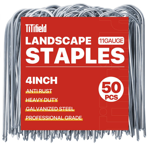 TiTifield U Shape Stake 4-inch 11ga anchors irrigation tubing securely.