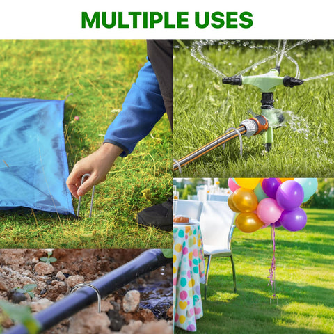 TiTifield U-shape stake for easy ground insertion and setup.