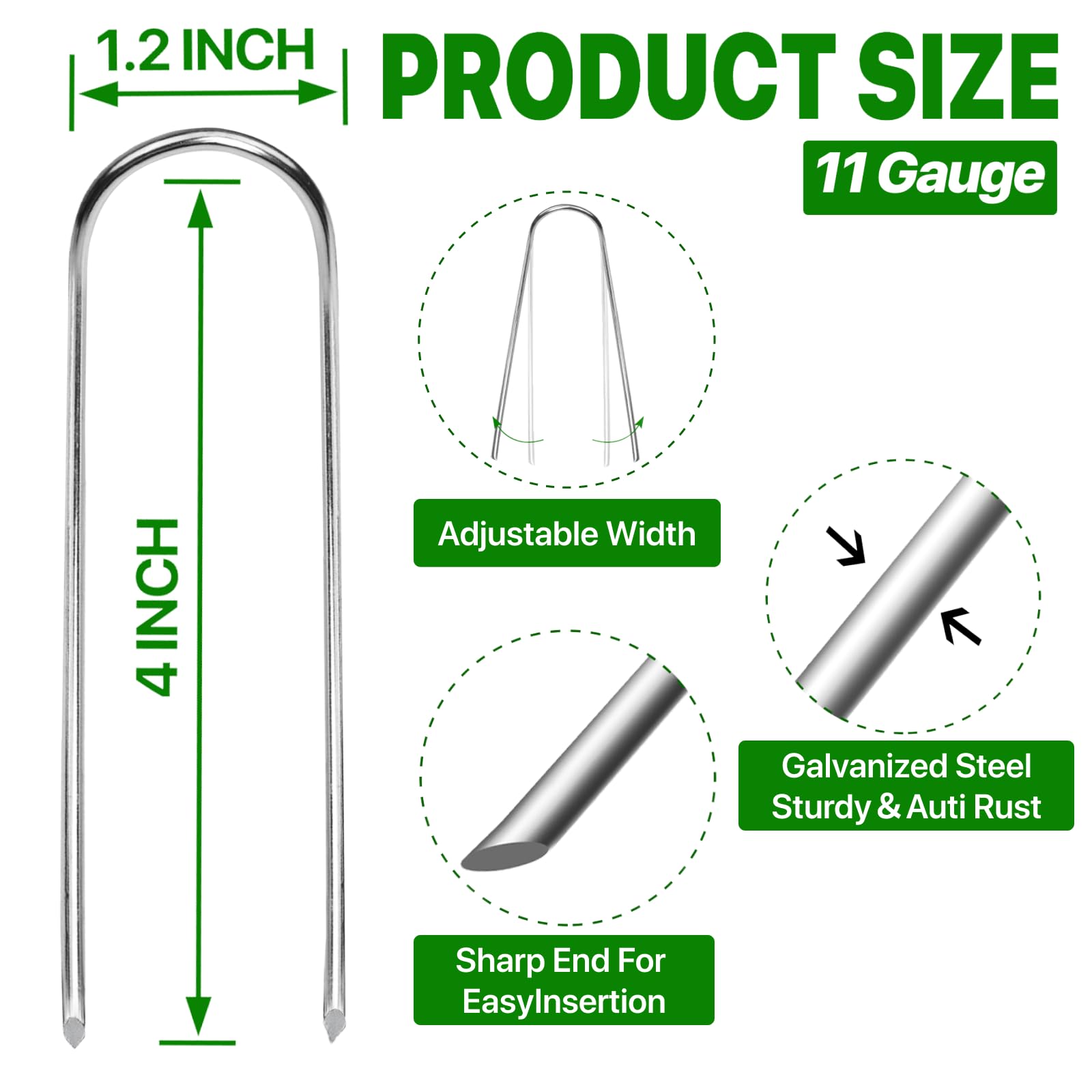 TiTifield galvanized stake for irrigation tubing keeps hoses in place.