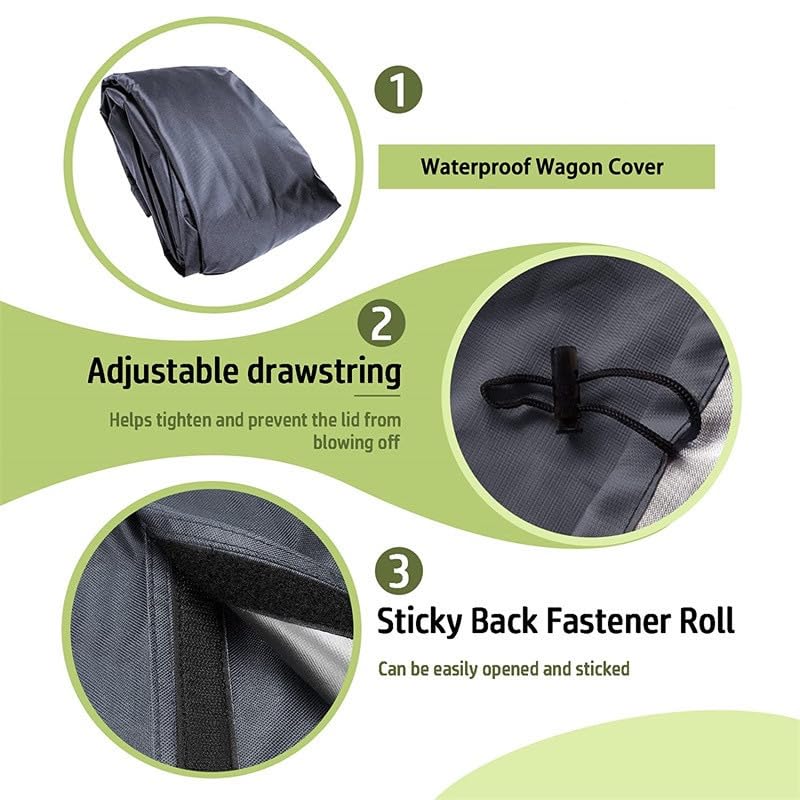 TiTigerella wagon cover demonstrating universal-fit and reinforced seams for durability.