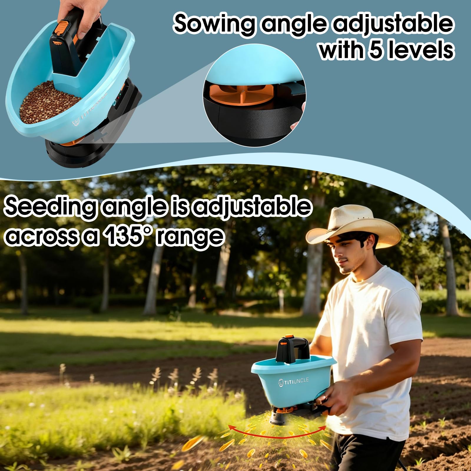 TITIUNCLE 135-degree dispersion supports even edge-to-edge spread.