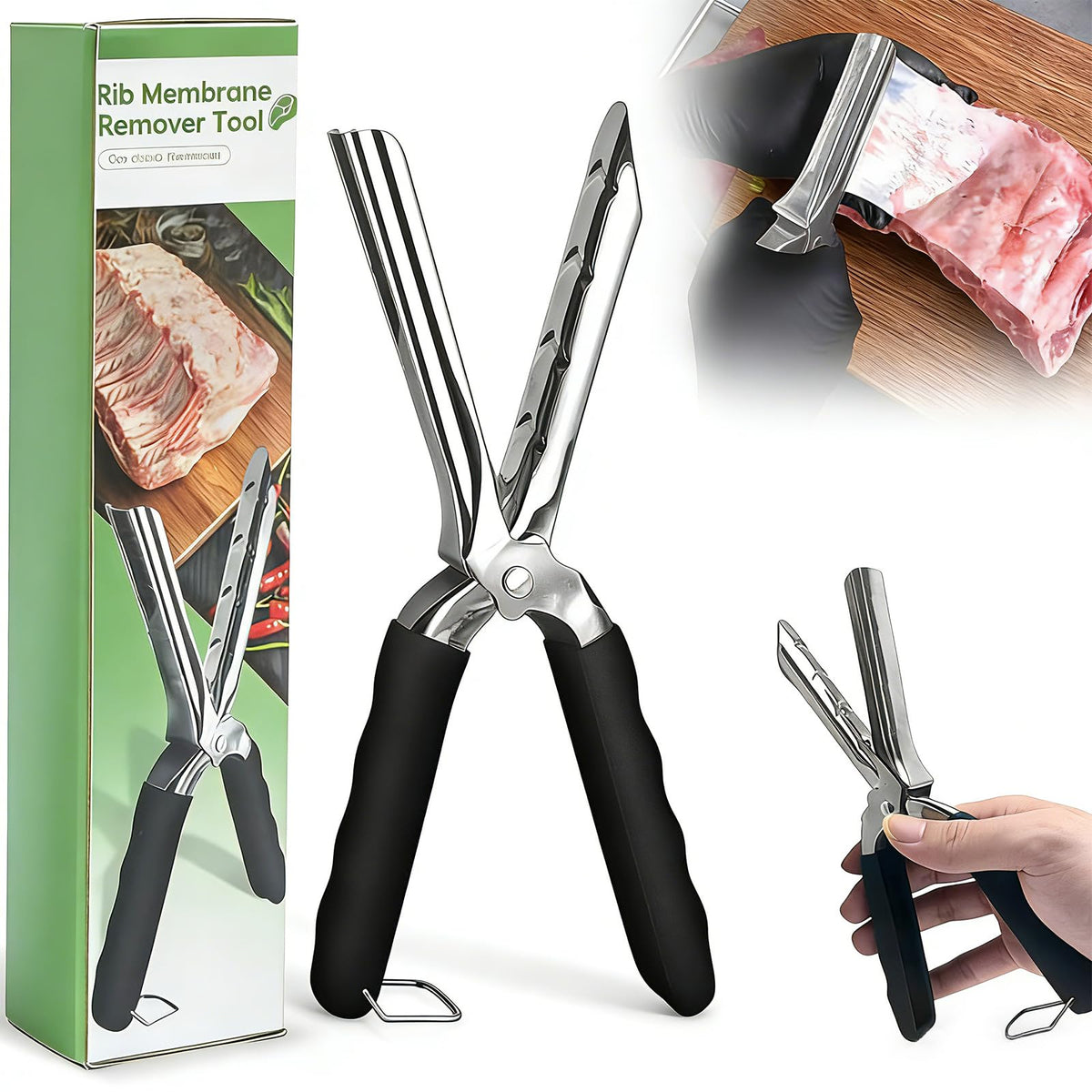 TitTees rib membrane removal tool with ergonomic curved blade for precise rib prep