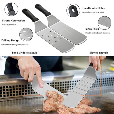 Tivddikun Blackstone scraper cleans edges and restores a smooth cooking surface