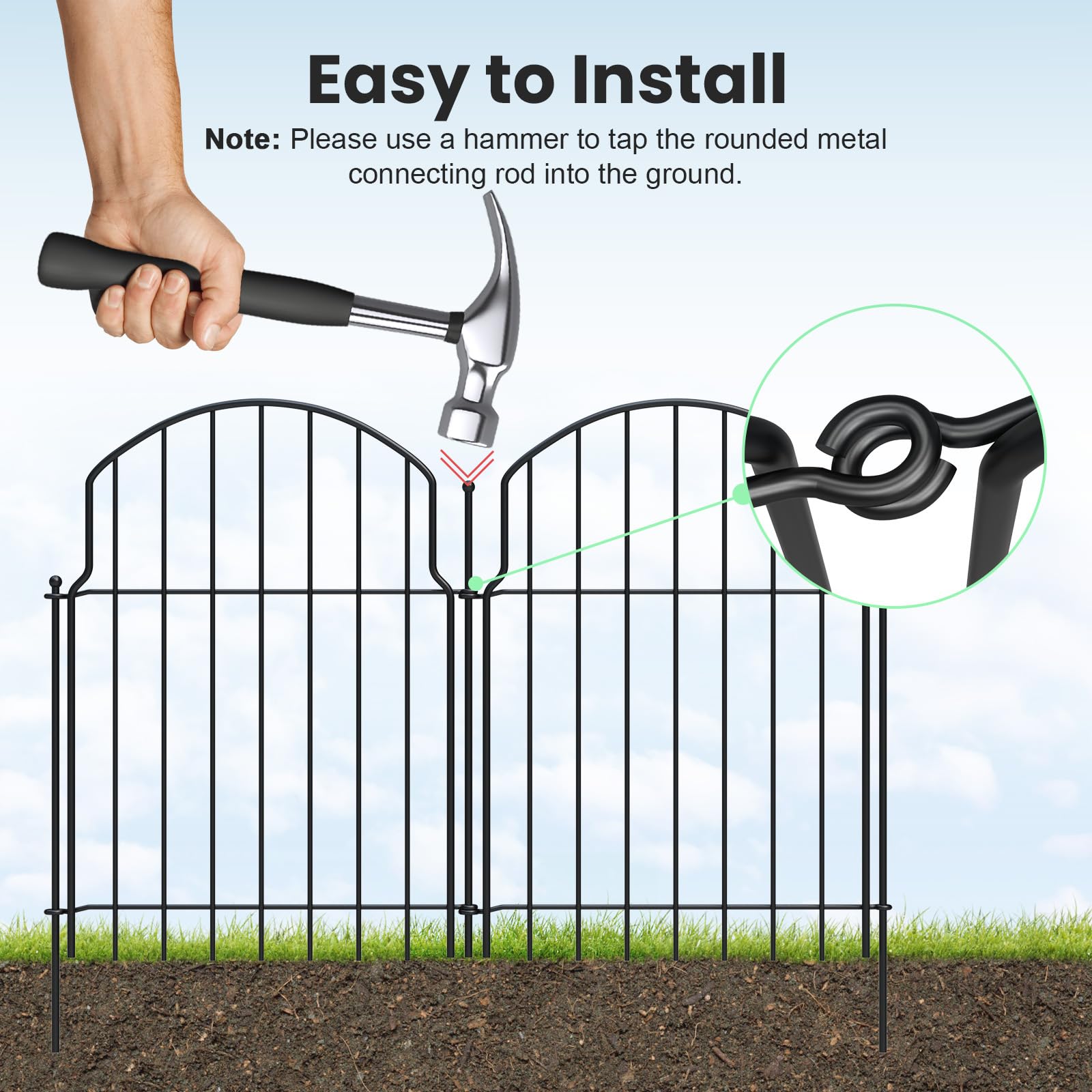 Tivray 1.38 inch gap fence blocks small animals while protecting plants.