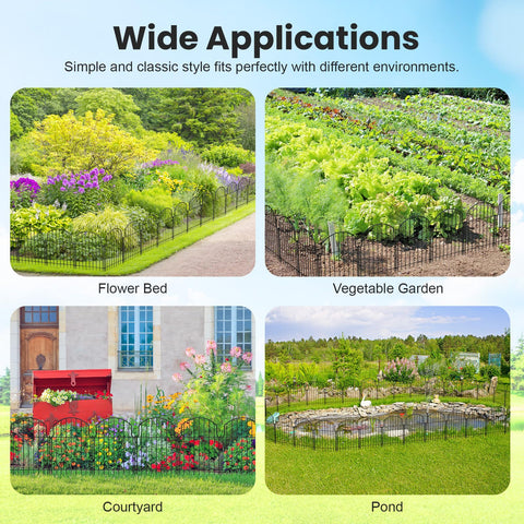 Tivray pet enclosure fence adds order to patios and flower beds.