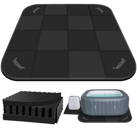 TIXANF 85-inch hot tub mat offers large coverage and protection for tub floors.