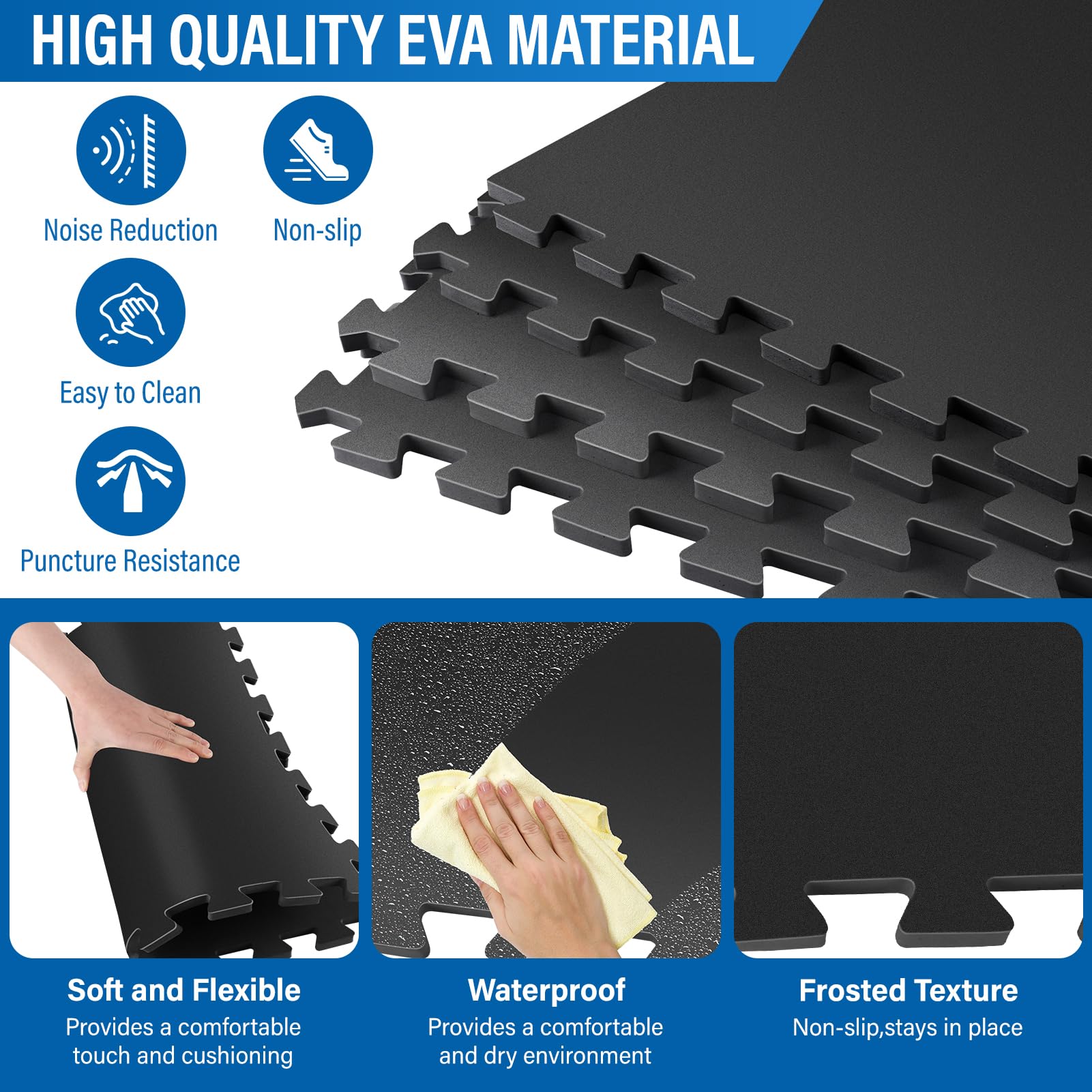 TIXANF half-inch EVA foam pad delivers durable cushioning for standing and stepping.