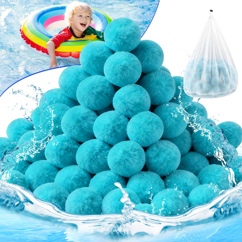 TIXANF pool filter balls pack close-up showing eco-friendly filtration media