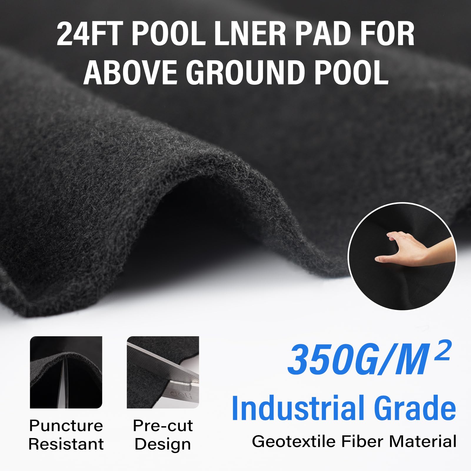TIXANF precut round pad simplifies installation and pool bottom protection