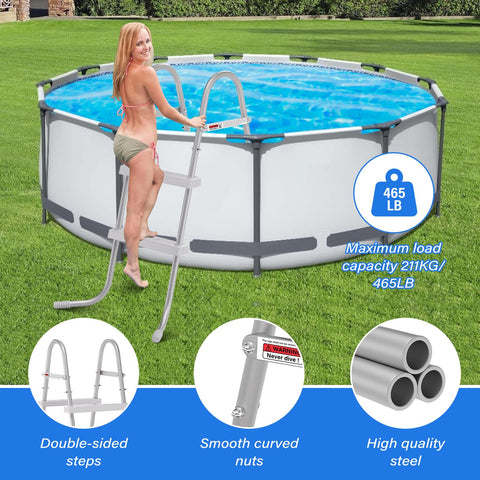 TIXANF wide anti-slip feet keep the ladder stable on deck.
