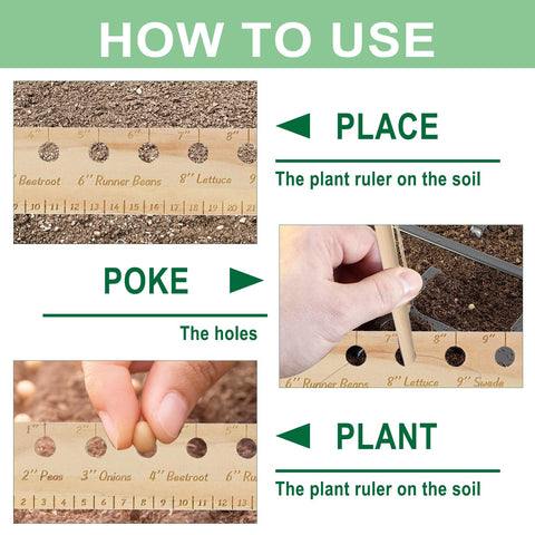 Tizee dibble included for consistent seed holes and rows