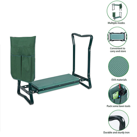 TJHSM garden kneeler-seat handles for easy transfer and positioning.